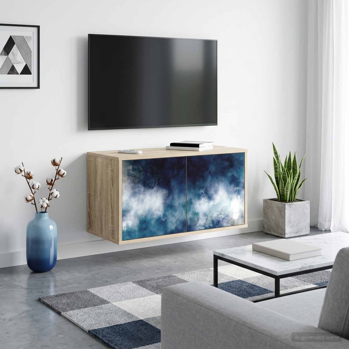 vidaXL Wall-mounted TV Cabinet RAALTE 69 x 33 x 40 cm Sonoma Oak