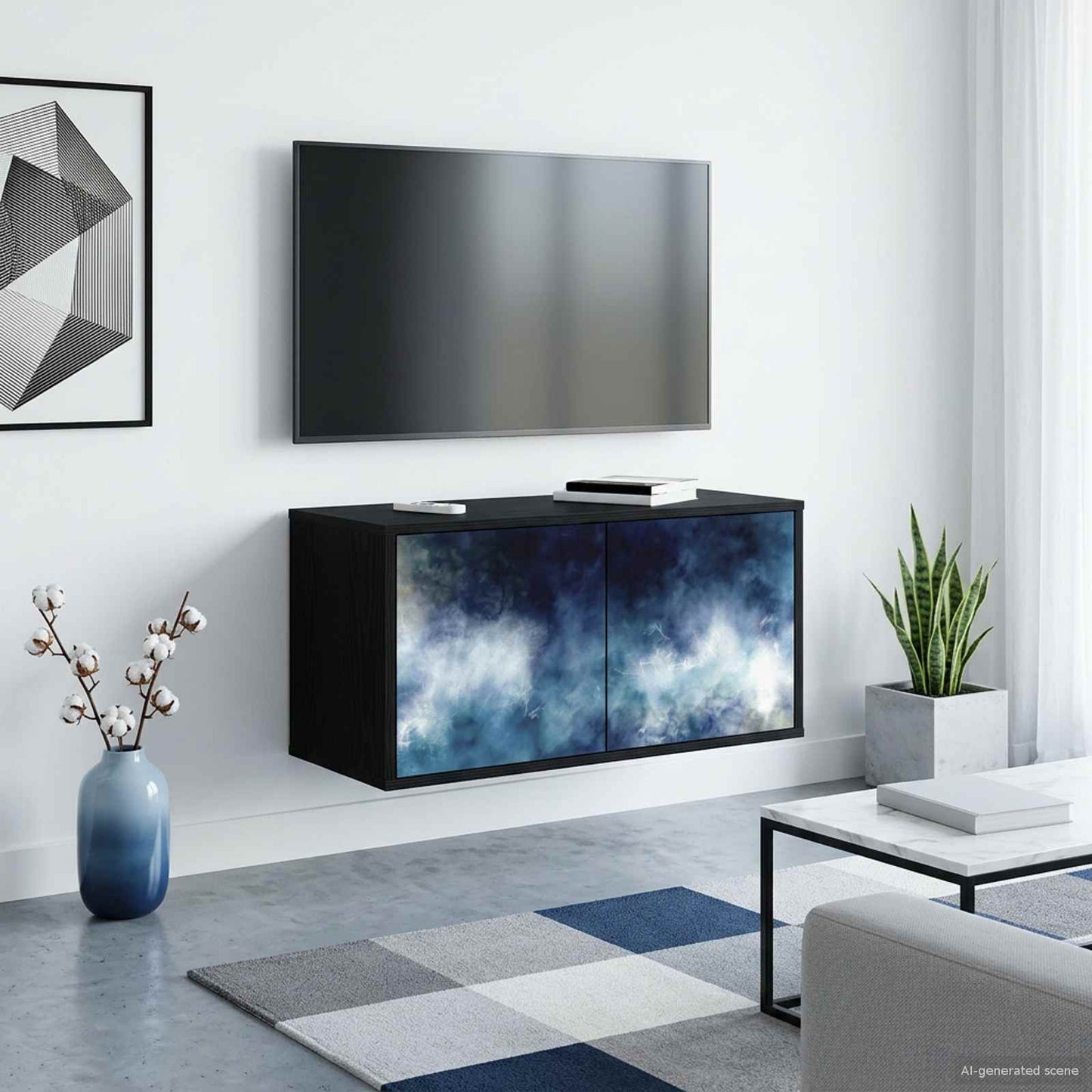 vidaXL Wall-mounted TV Cabinet RAALTE 69 x 33 x 40 cm Black Oak