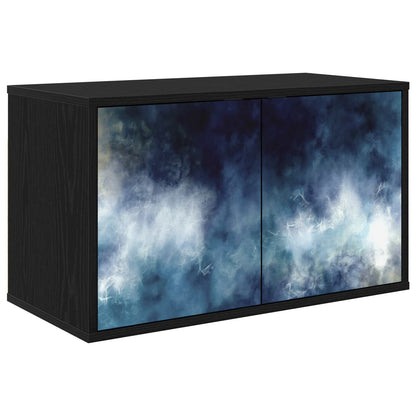 vidaXL Wall-mounted TV Cabinet RAALTE 69 x 33 x 40 cm Black Oak