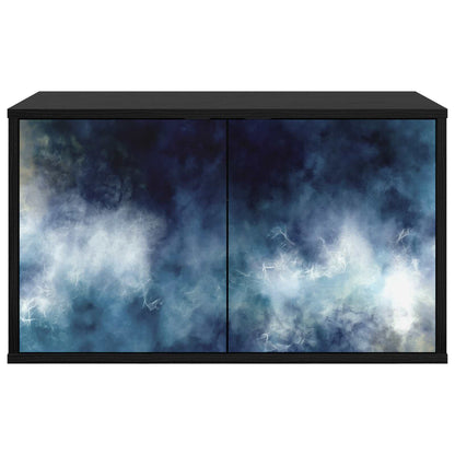 vidaXL Wall-mounted TV Cabinet RAALTE 69 x 33 x 40 cm Black Oak