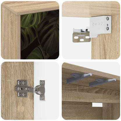 vidaXL Wall-mounted TV Cabinet ELBURG 69 x 33 x 40 cm Sonoma Oak