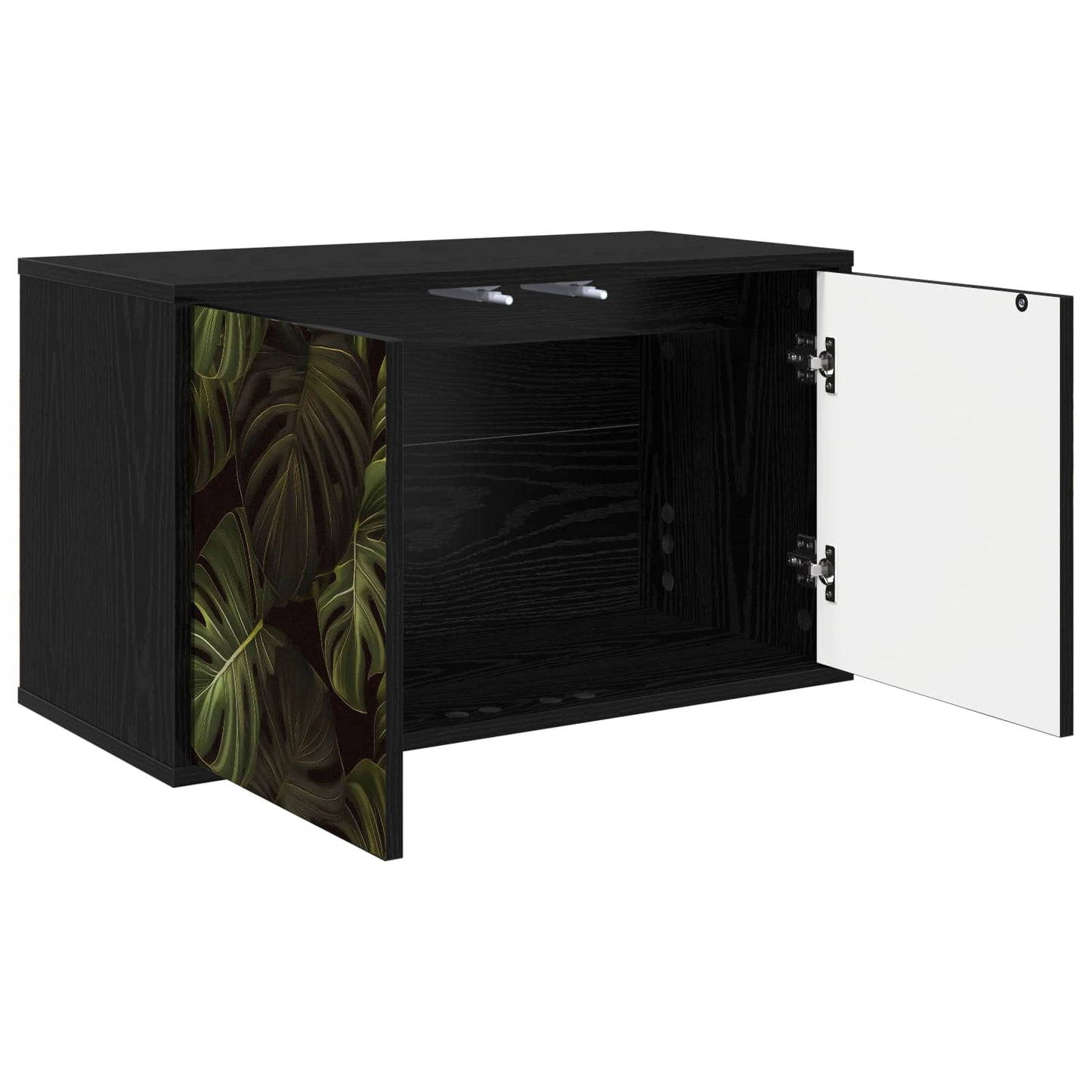 vidaXL Wall-mounted TV Cabinet ELBURG 69 x 33 x 40 cm Black Oak