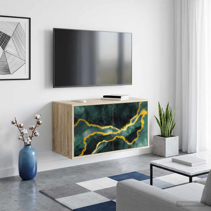 vidaXL Wall-mounted TV Cabinet WIJHE 69 x 33 x 40 cm Sonoma Oak