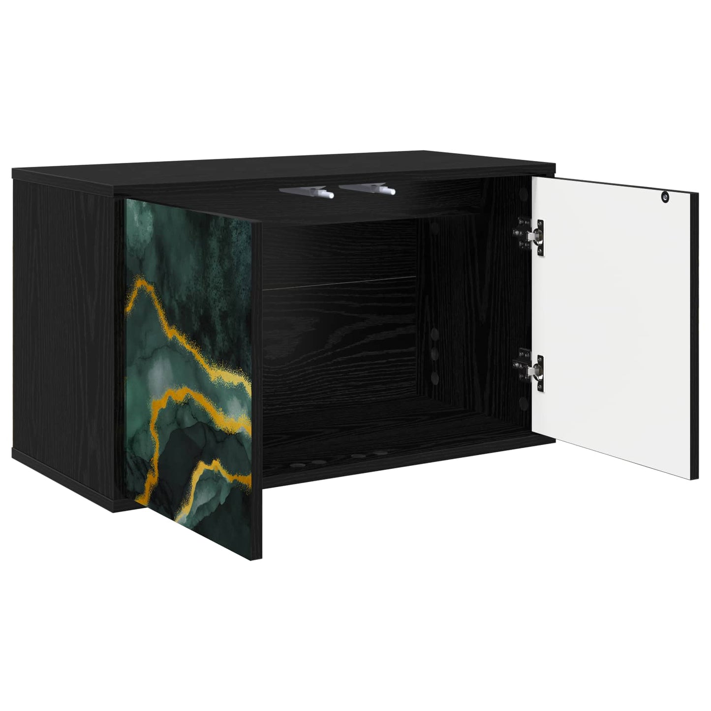 vidaXL Wall-mounted TV Cabinet WIJHE 69 x 33 x 40 cm Black Oak