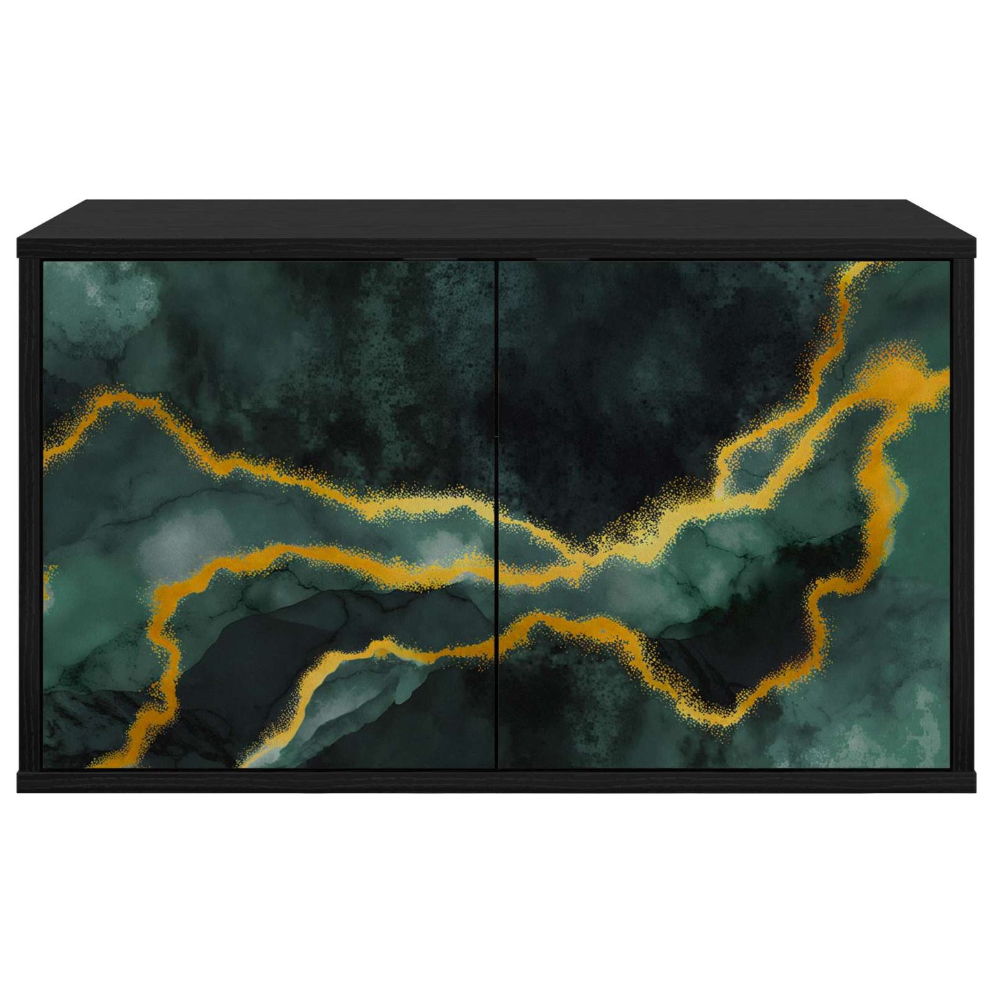vidaXL Wall-mounted TV Cabinet WIJHE 69 x 33 x 40 cm Black Oak