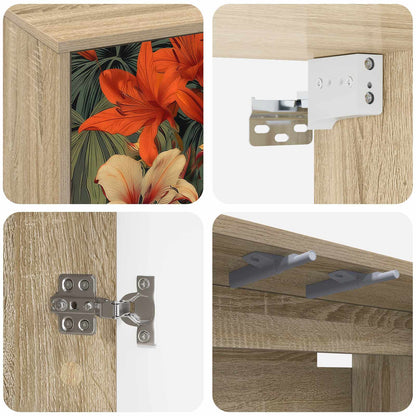 vidaXL Wall-mounted TV Cabinet GENNEP 69 x 33 x 40 cm Sonoma Oak
