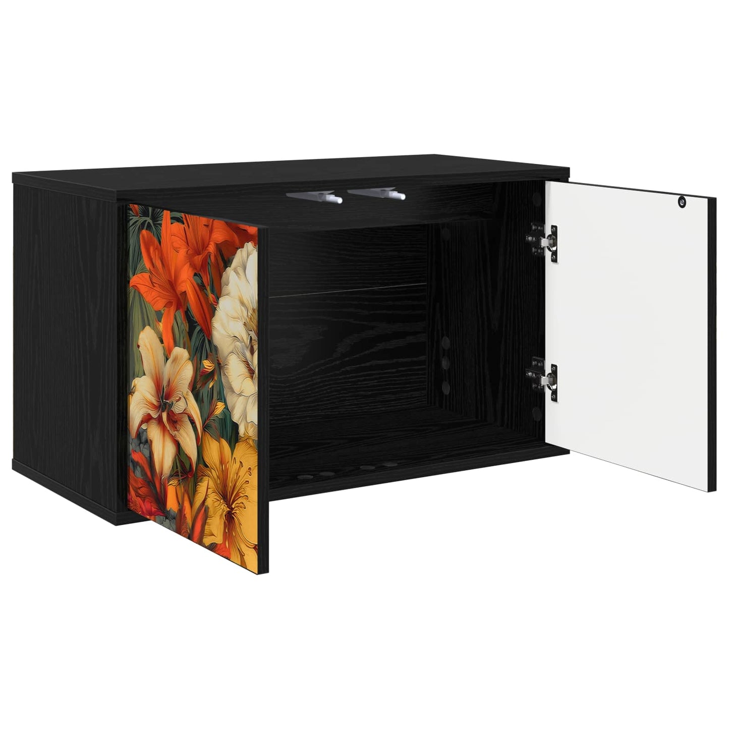 vidaXL Wall-mounted TV Cabinet GENNEP 69 x 33 x 40 cm Black Oak
