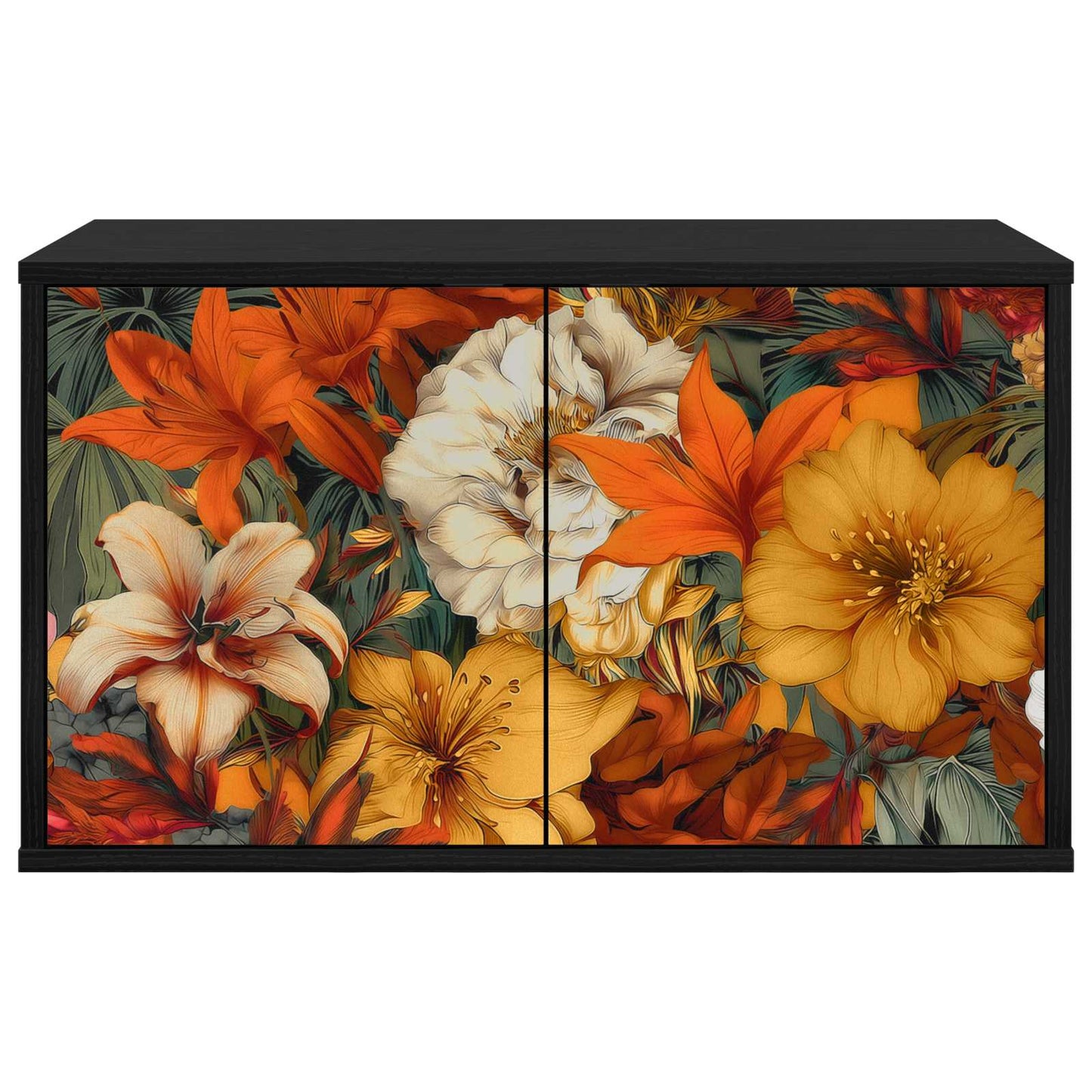 vidaXL Wall-mounted TV Cabinet GENNEP 69 x 33 x 40 cm Black Oak