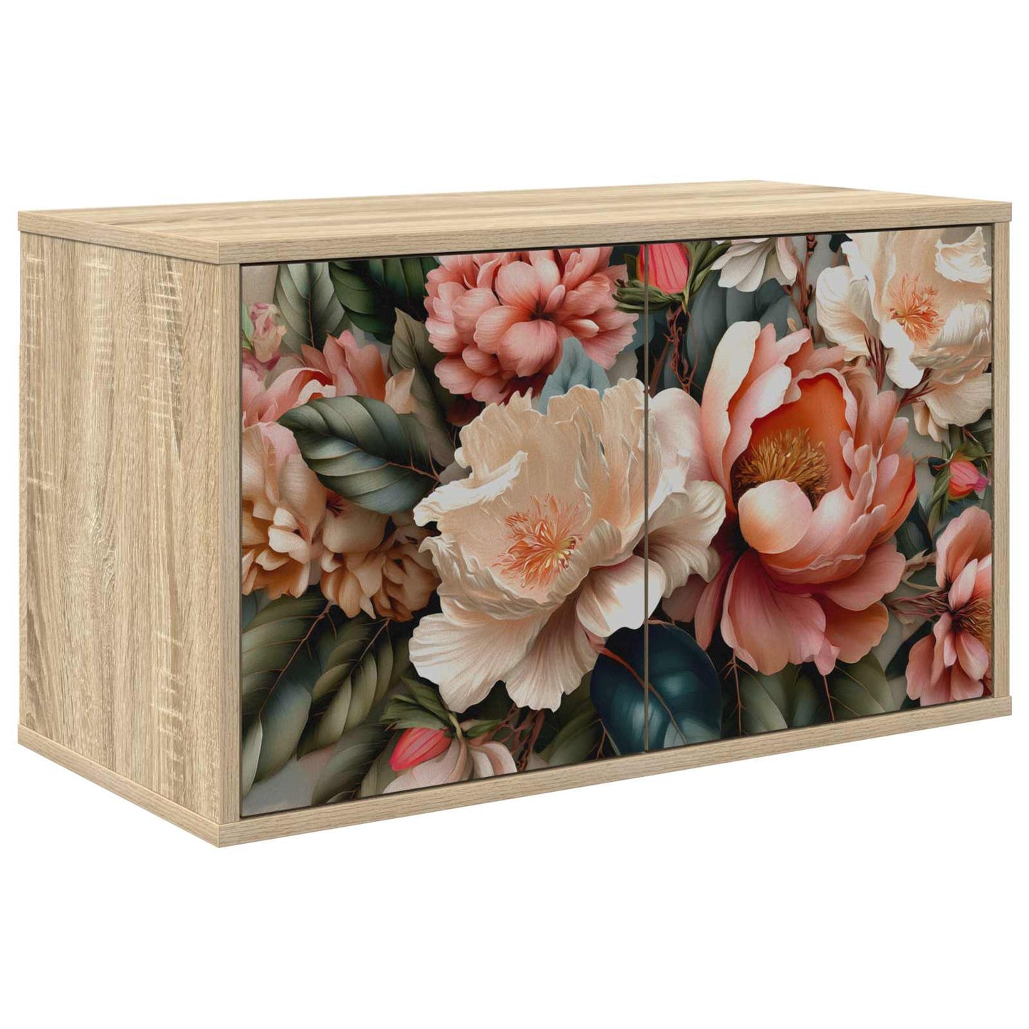 vidaXL Wall-mounted TV Cabinet BORNE 69 x 33 x 40 cm Sonoma Oak