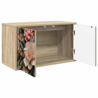 vidaXL Wall-mounted TV Cabinet BORNE 69 x 33 x 40 cm Sonoma Oak