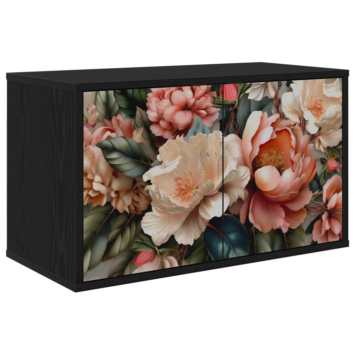 vidaXL Wall-mounted TV Cabinet BORNE 69 x 33 x 40 cm Black Oak
