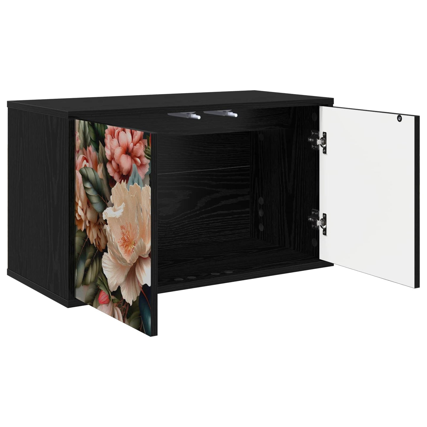 vidaXL Wall-mounted TV Cabinet BORNE 69 x 33 x 40 cm Black Oak