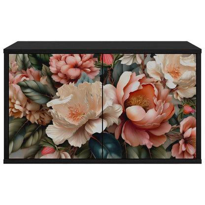 vidaXL Wall-mounted TV Cabinet BORNE 69 x 33 x 40 cm Black Oak