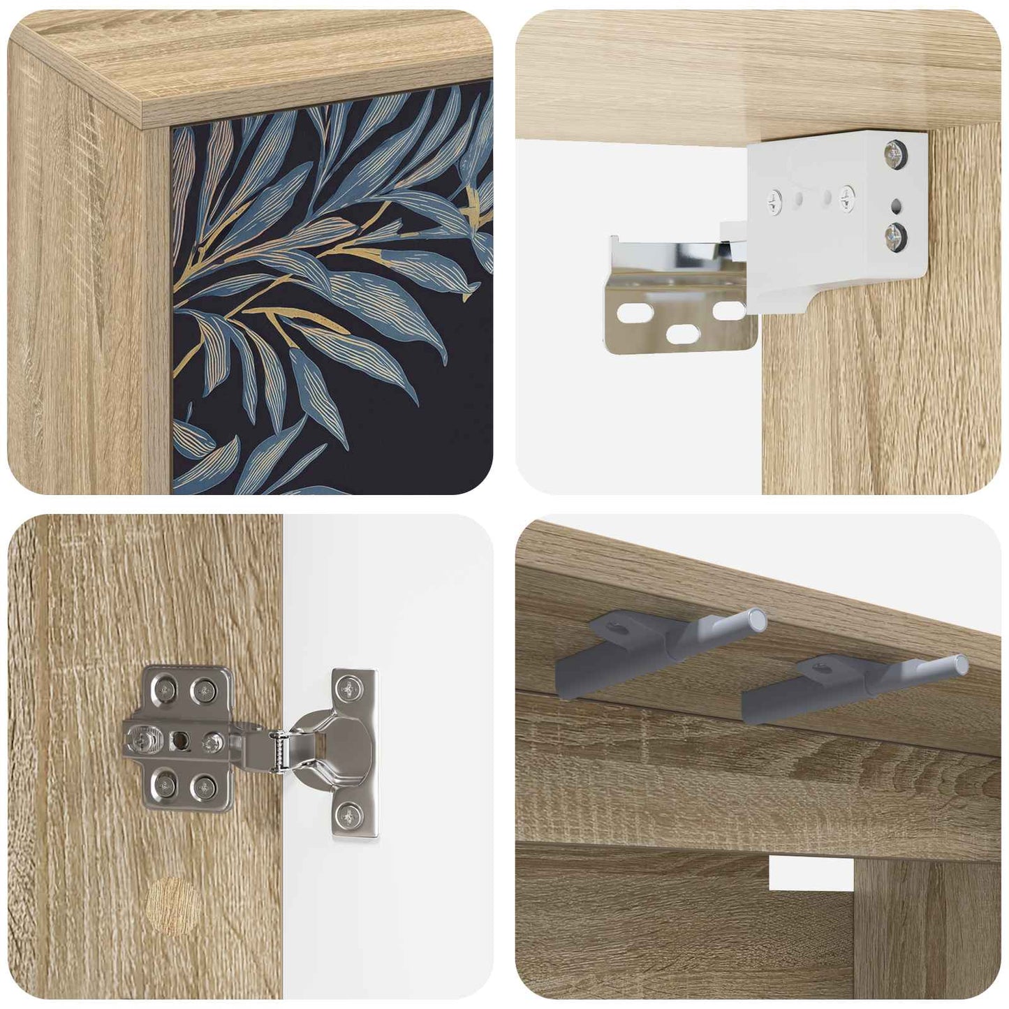 vidaXL Wall-mounted TV Cabinet DOKKUM 69 x 33 x 40 cm Sonoma Oak