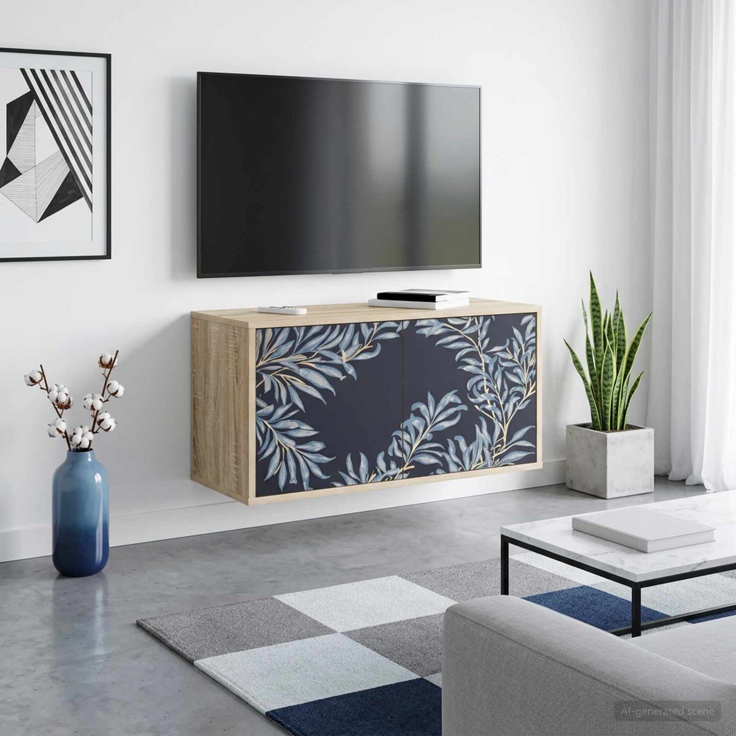 vidaXL Wall-mounted TV Cabinet DOKKUM 69 x 33 x 40 cm Sonoma Oak