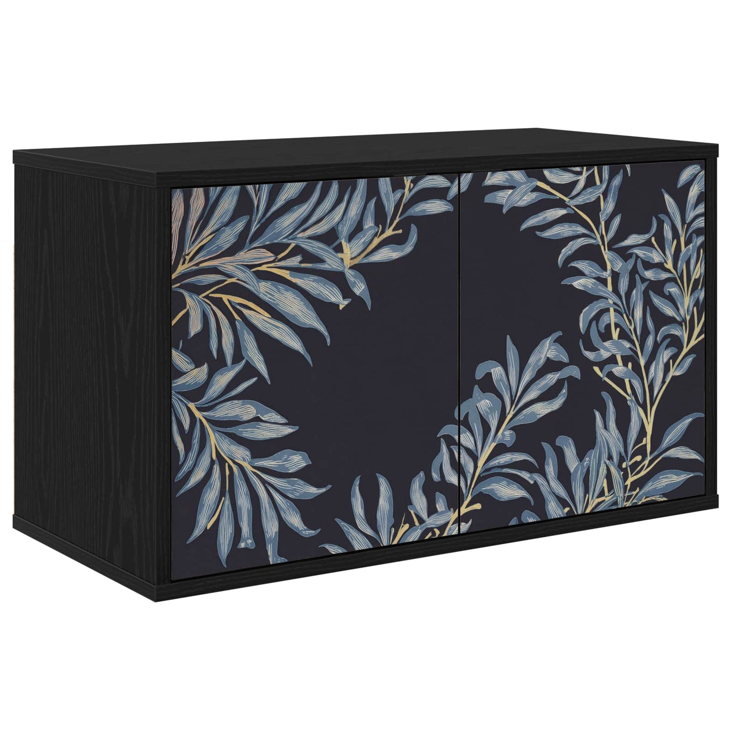 vidaXL Wall-mounted TV Cabinet DOKKUM 69 x 33 x 40 cm Black Oak