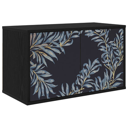 vidaXL Wall-mounted TV Cabinet DOKKUM 69 x 33 x 40 cm Black Oak