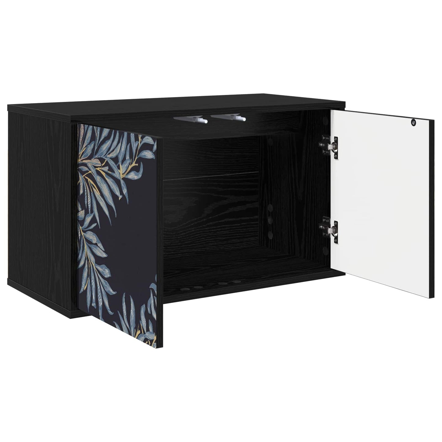 vidaXL Wall-mounted TV Cabinet DOKKUM 69 x 33 x 40 cm Black Oak