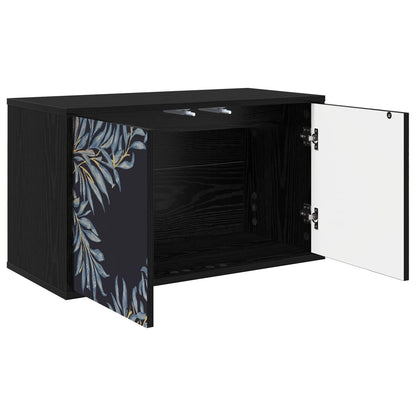 vidaXL Wall-mounted TV Cabinet DOKKUM 69 x 33 x 40 cm Black Oak