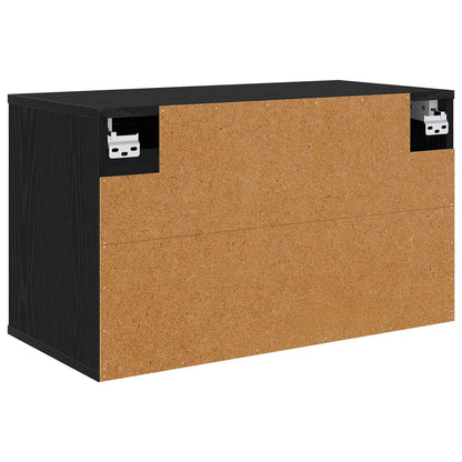 vidaXL Wall-mounted TV Cabinet DOKKUM 69 x 33 x 40 cm Black Oak