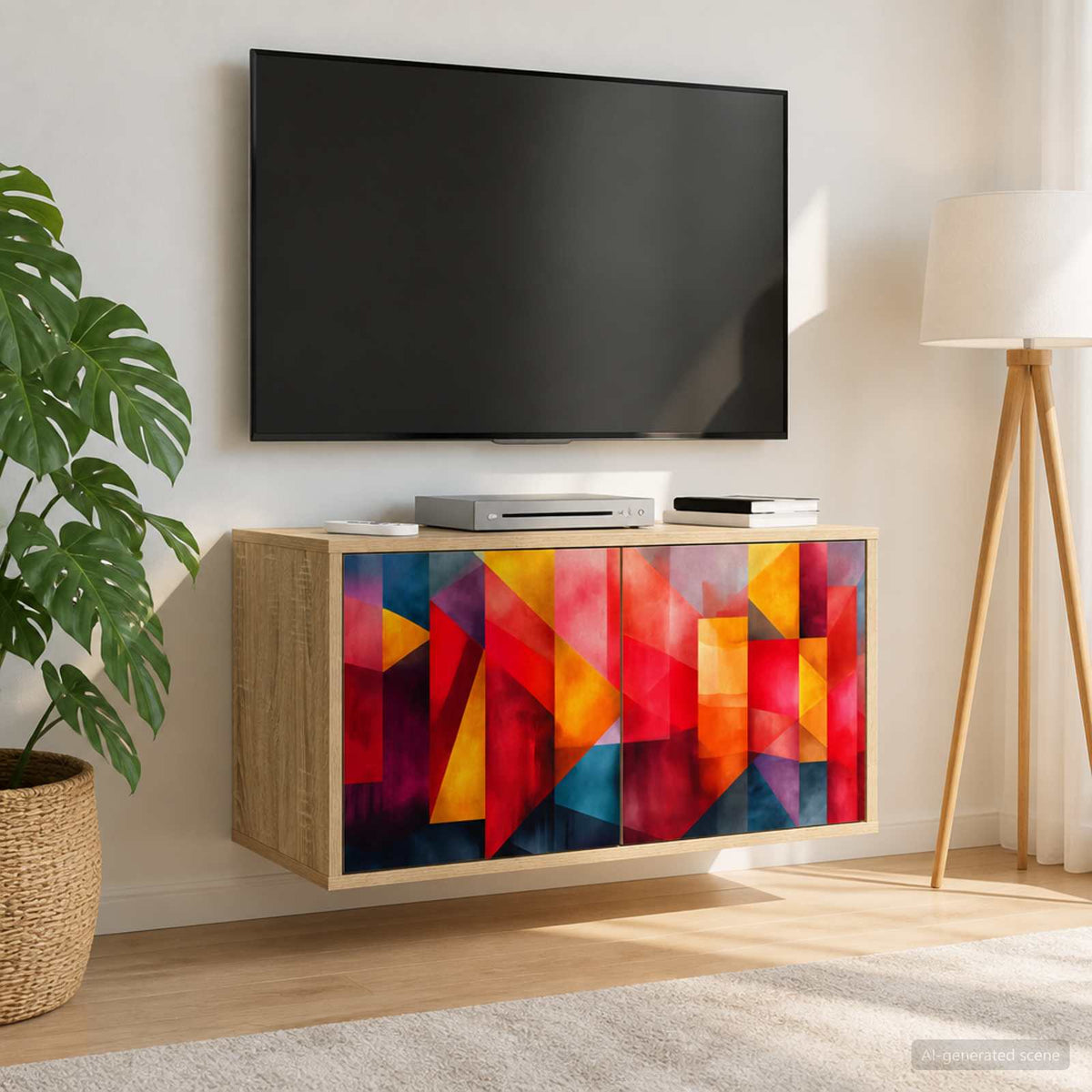 vidaXL Wall-mounted TV Cabinet HEESCH 69 x 33 x 40 cm Sonoma Oak