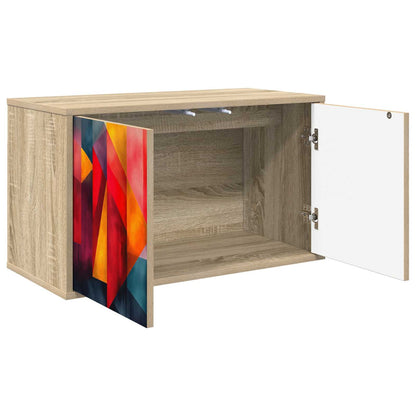 vidaXL Wall-mounted TV Cabinet HEESCH 69 x 33 x 40 cm Sonoma Oak