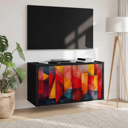 vidaXL Wall-mounted TV Cabinet HEESCH 69 x 33 x 40 cm Black Oak
