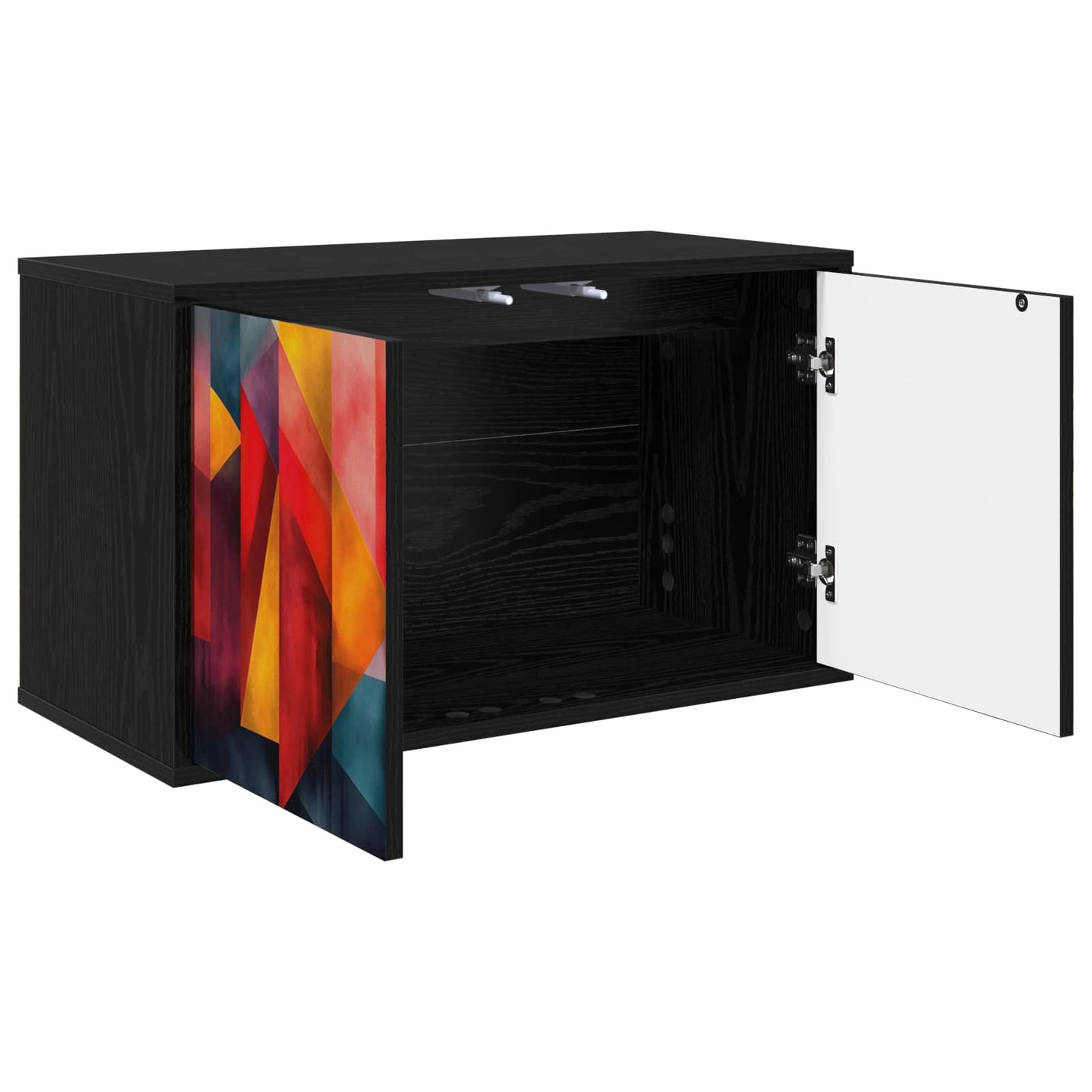 vidaXL Wall-mounted TV Cabinet HEESCH 69 x 33 x 40 cm Black Oak