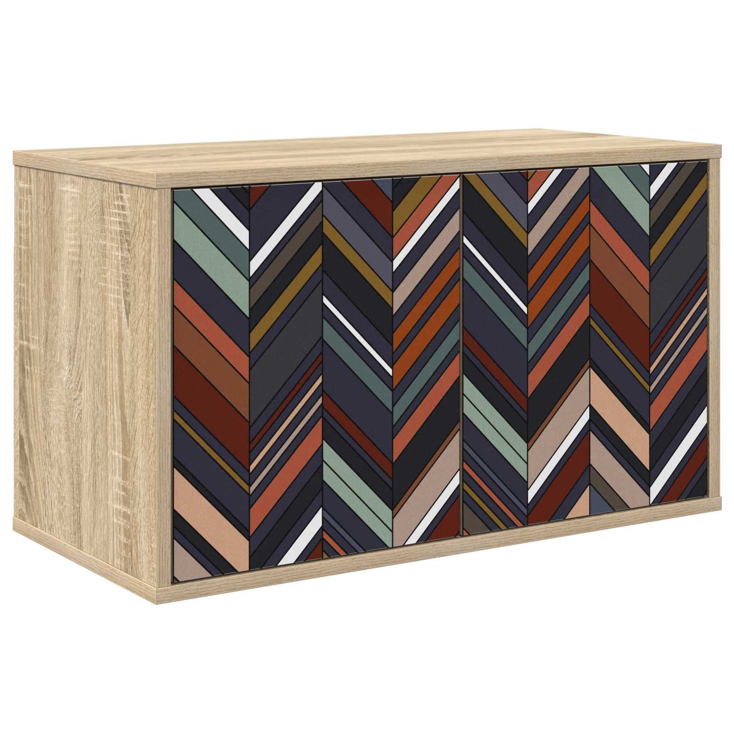 vidaXL Wall-mounted TV Cabinet OMMEN 69 x 33 x 40 cm Sonoma Oak