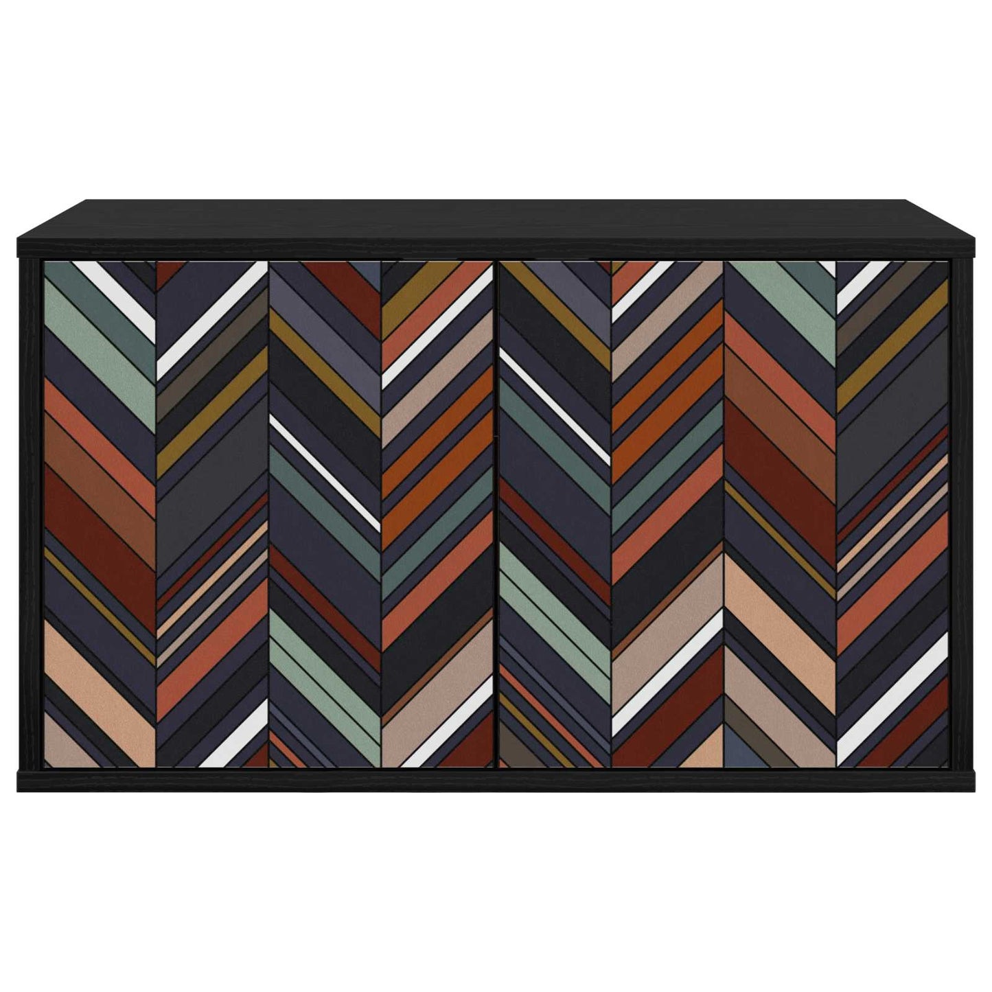 vidaXL Wall-mounted TV Cabinet OMMEN 69 x 33 x 40 cm Black Oak