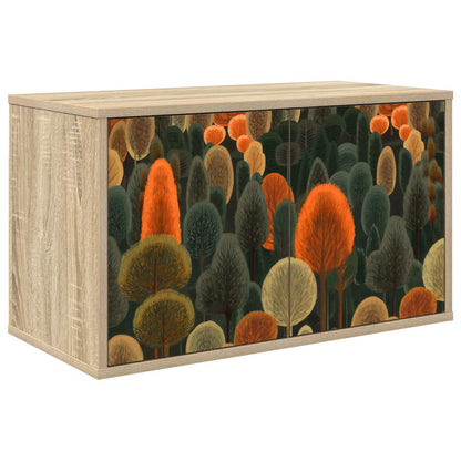 vidaXL Wall-mounted TV Cabinet ZAANDAM 69 x 33 x 40 cm Sonoma Oak