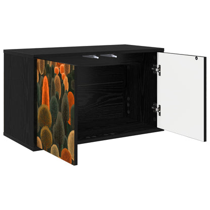 vidaXL Wall-mounted TV Cabinet ZAANDAM 69 x 33 x 40 cm Black Oak