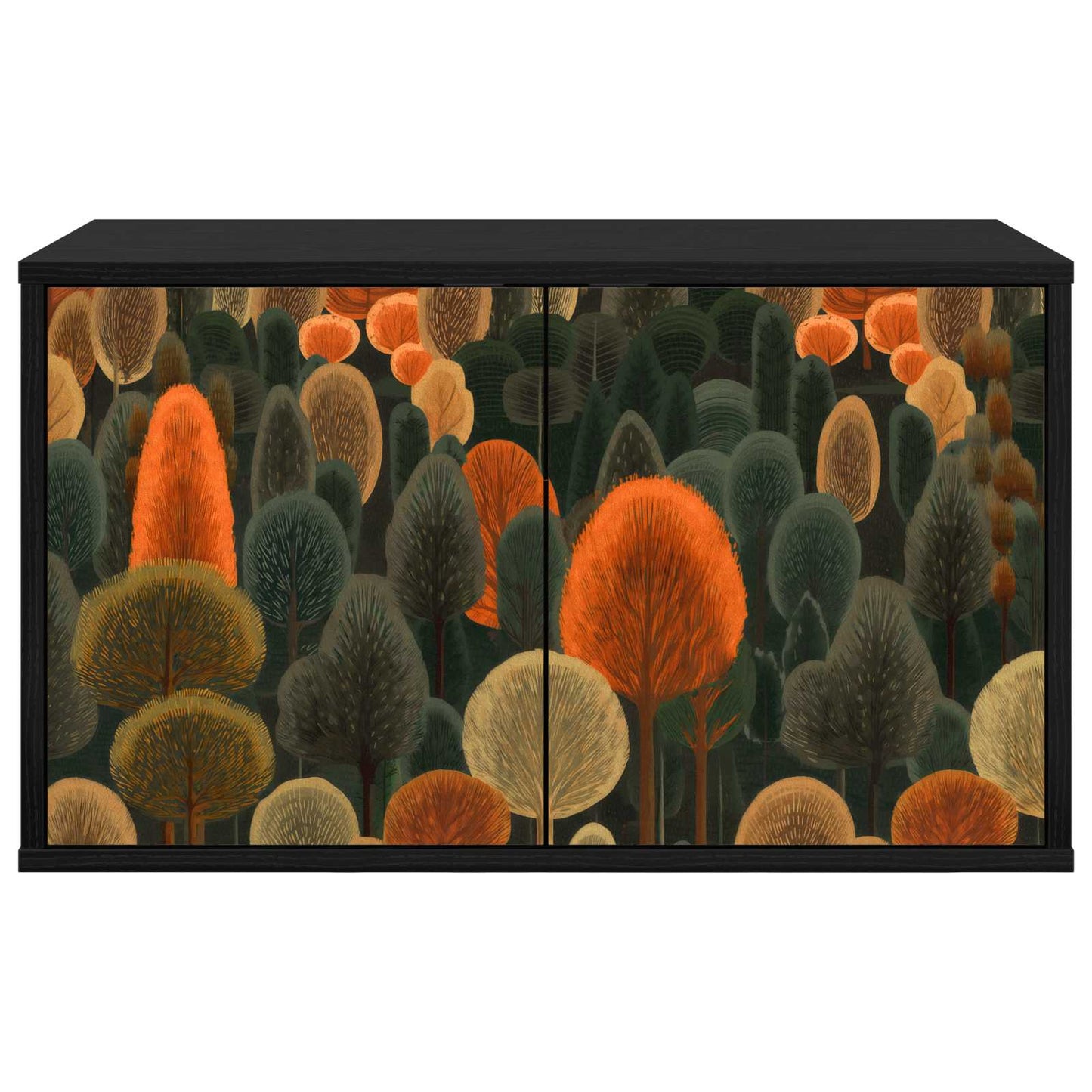 vidaXL Wall-mounted TV Cabinet ZAANDAM 69 x 33 x 40 cm Black Oak