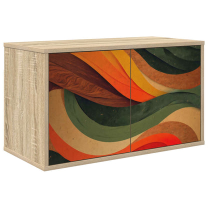 vidaXL Wall-mounted TV Cabinet BONN 69 x 33 x 40 cm Sonoma Oak