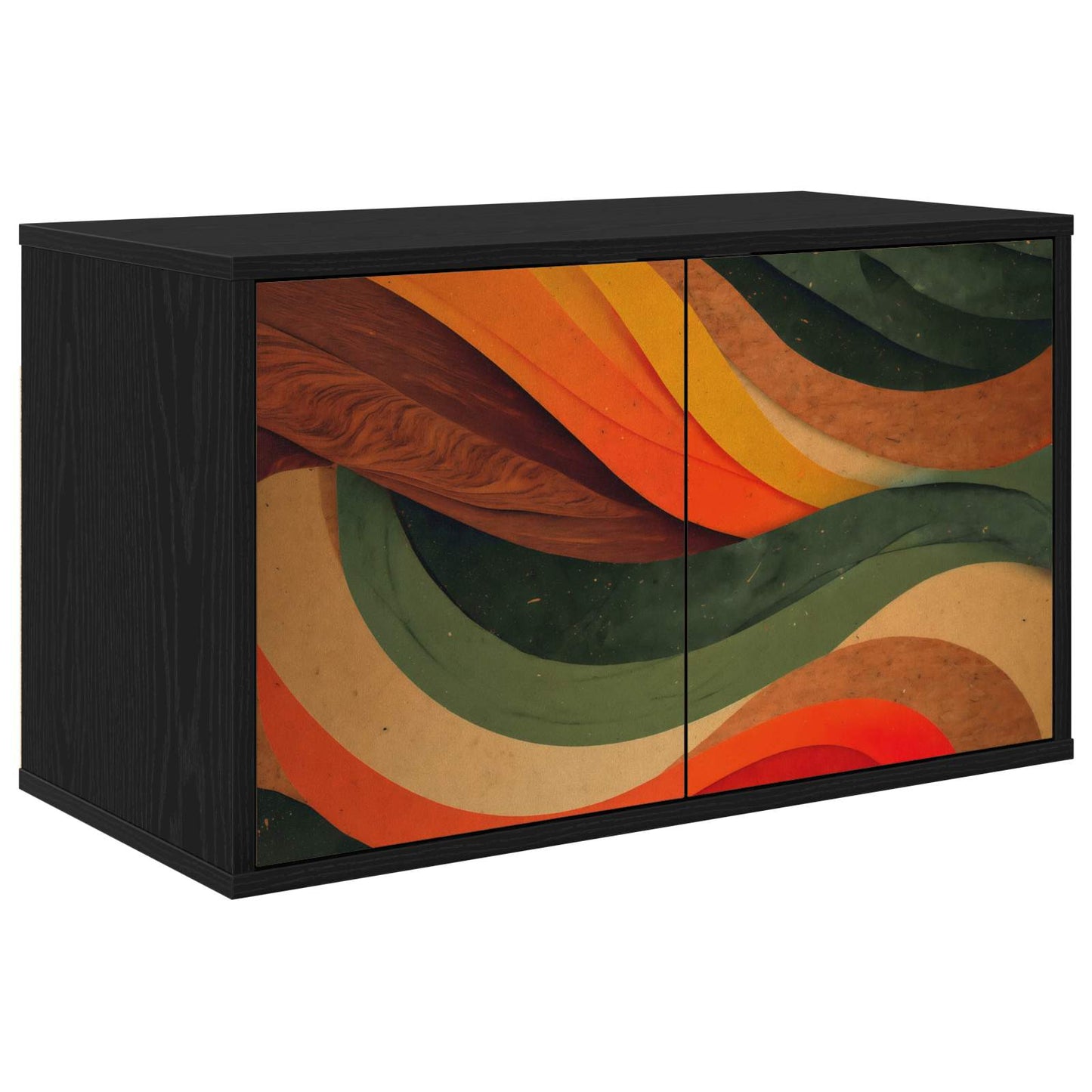 vidaXL Wall-mounted TV Cabinet BONN 69 x 33 x 40 cm Black Oak