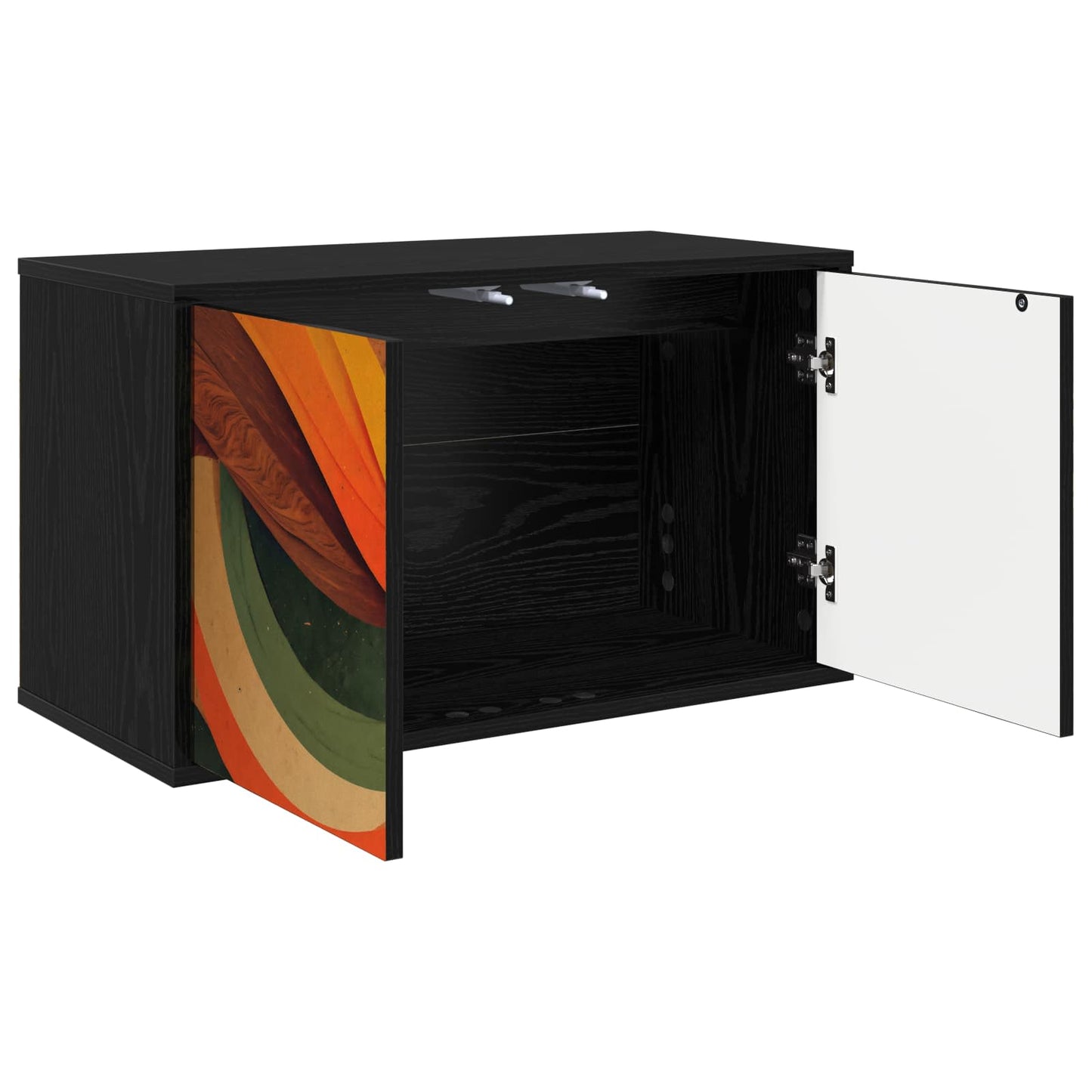 vidaXL Wall-mounted TV Cabinet BONN 69 x 33 x 40 cm Black Oak
