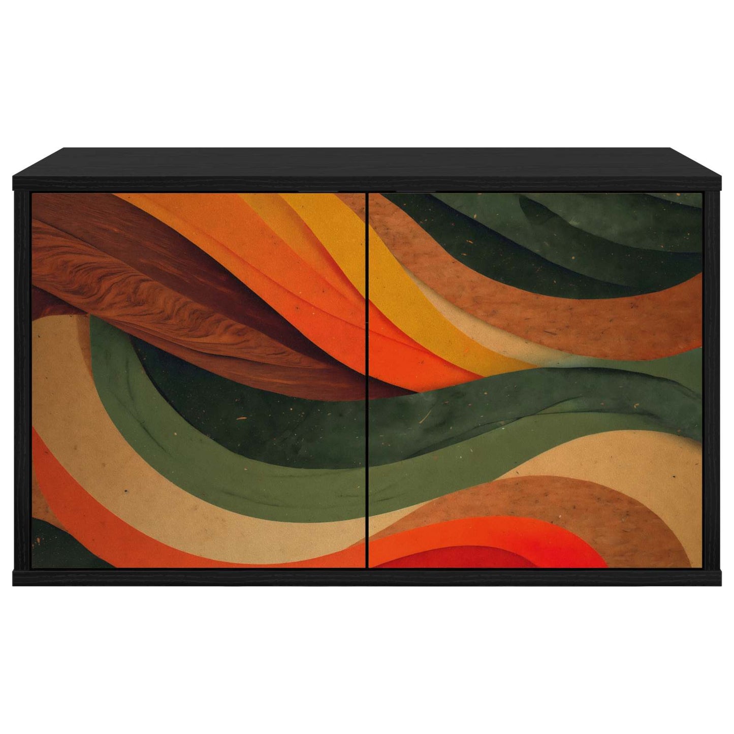 vidaXL Wall-mounted TV Cabinet BONN 69 x 33 x 40 cm Black Oak