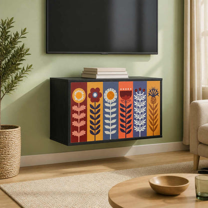vidaXL Wall-mounted TV Cabinet ESSEN 69 x 33 x 40 cm Black Oak