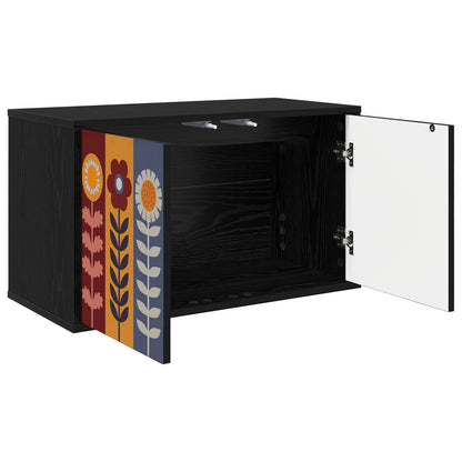 vidaXL Wall-mounted TV Cabinet ESSEN 69 x 33 x 40 cm Black Oak