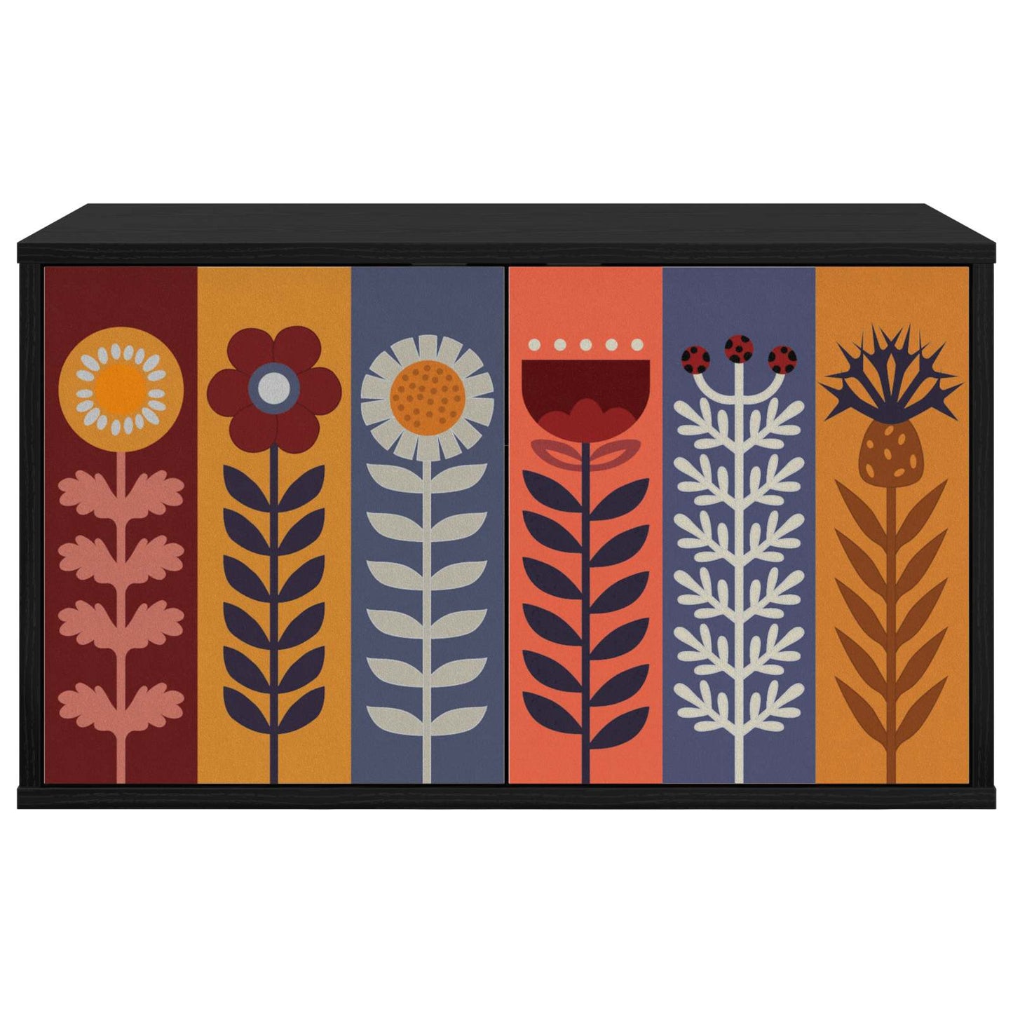 vidaXL Wall-mounted TV Cabinet ESSEN 69 x 33 x 40 cm Black Oak