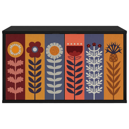 vidaXL Wall-mounted TV Cabinet ESSEN 69 x 33 x 40 cm Black Oak