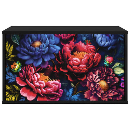 vidaXL Wall-mounted TV Cabinet KIEL 69 x 33 x 40 cm Black Oak
