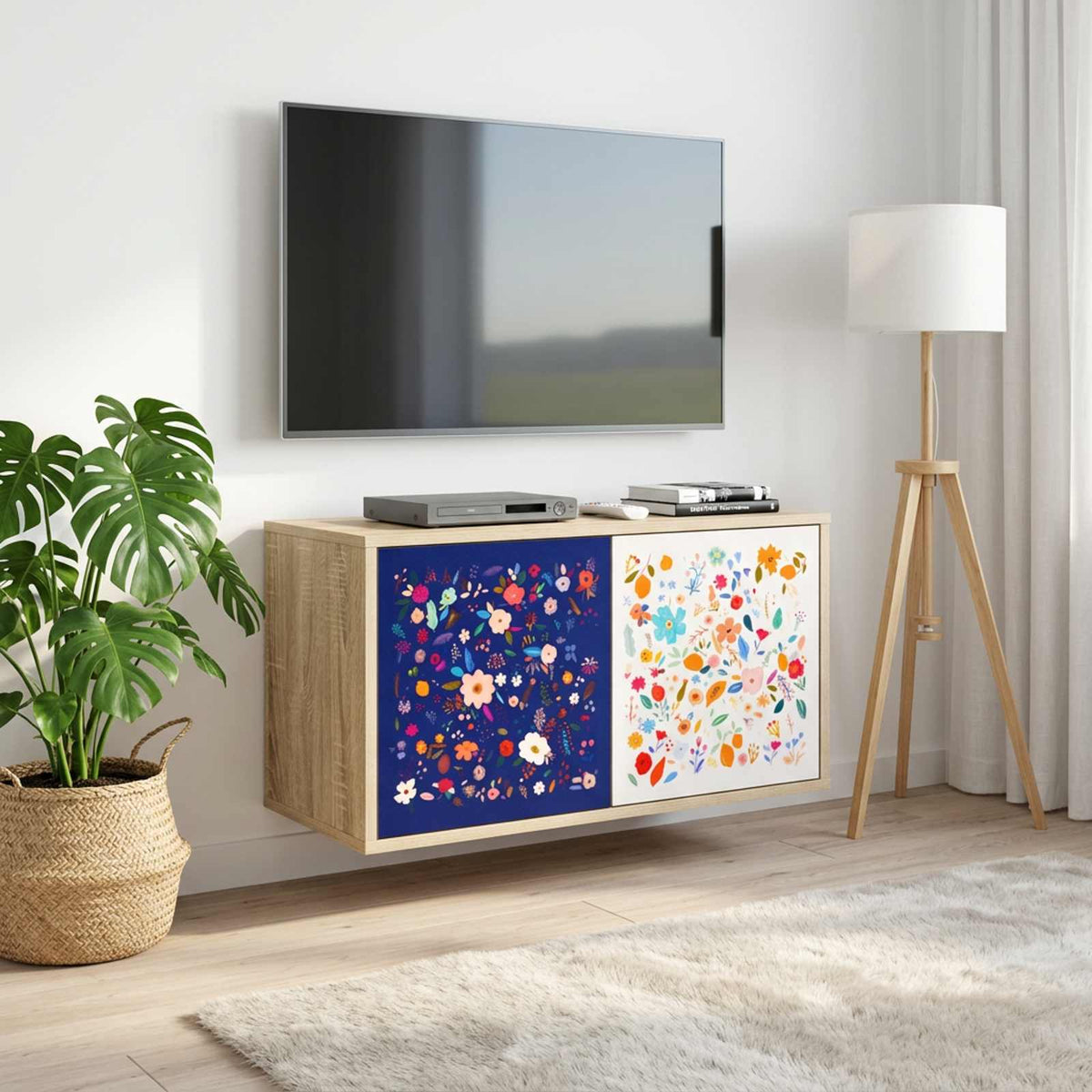 vidaXL Wall-mounted TV Cabinet MAINZ 69 x 33 x 40 cm Sonoma Oak