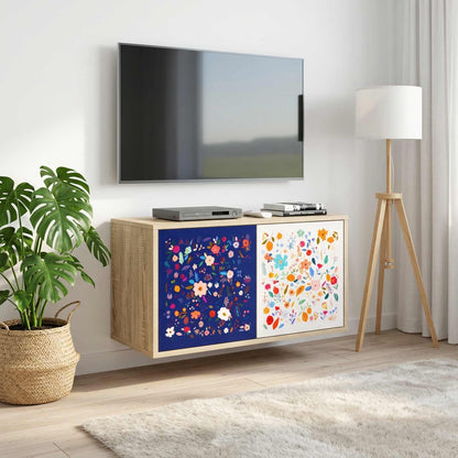 vidaXL Wall-mounted TV Cabinet MAINZ 69 x 33 x 40 cm Sonoma Oak