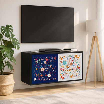 vidaXL Wall-mounted TV Cabinet MAINZ 69 x 33 x 40 cm Black Oak