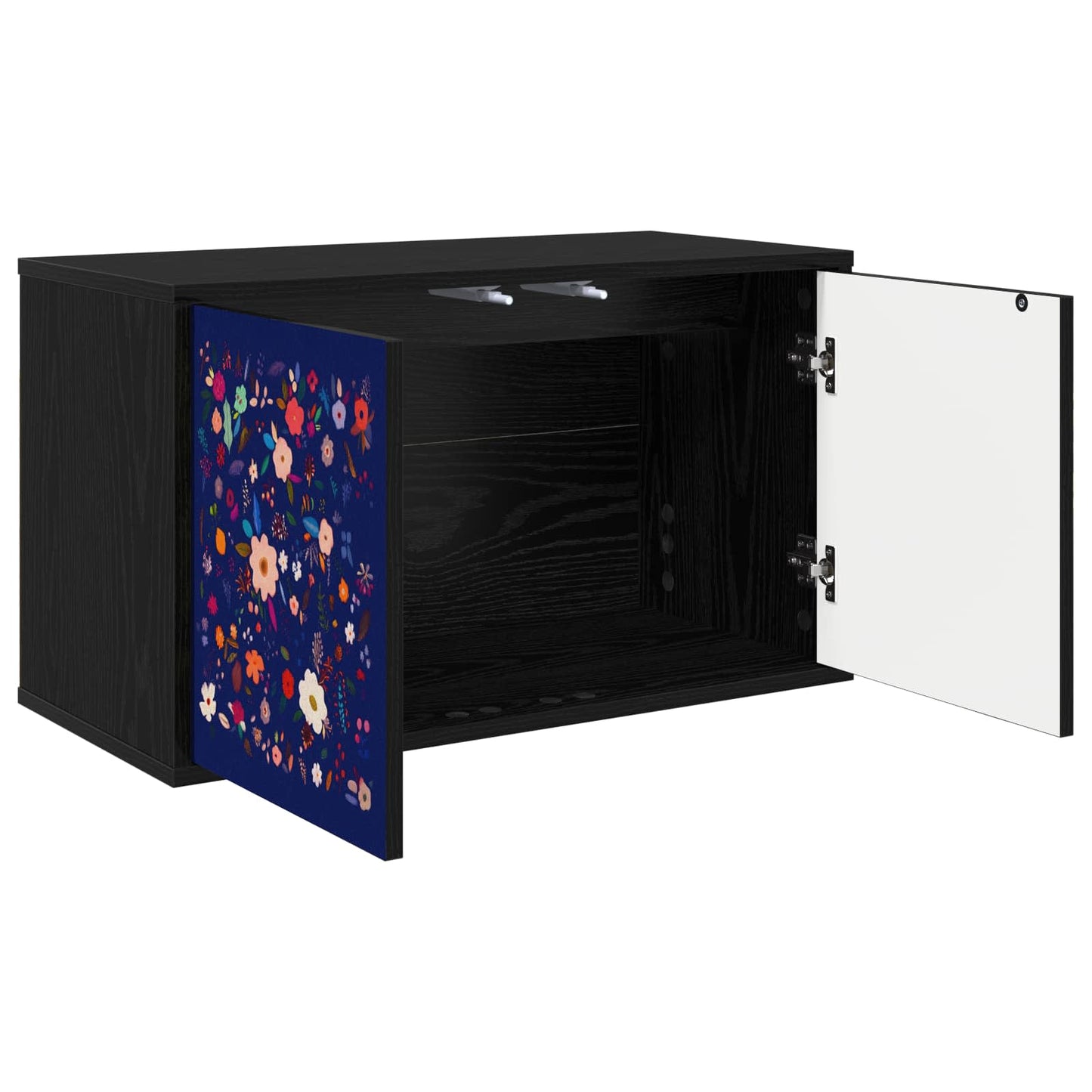 vidaXL Wall-mounted TV Cabinet MAINZ 69 x 33 x 40 cm Black Oak