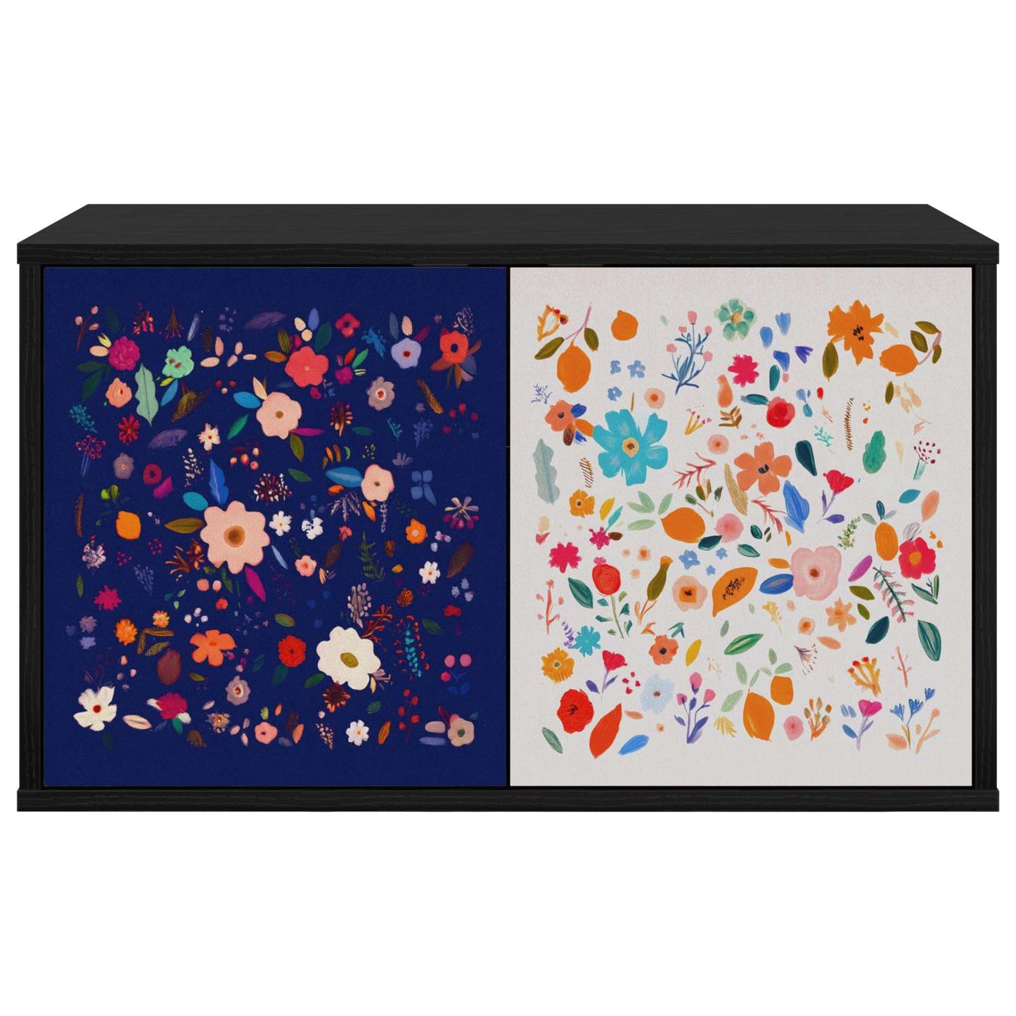 vidaXL Wall-mounted TV Cabinet MAINZ 69 x 33 x 40 cm Black Oak