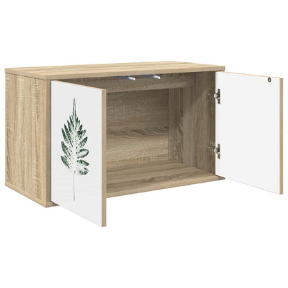 vidaXL Wall-mounted TV Cabinet HANAU 69 x 33 x 40 cm Sonoma Oak