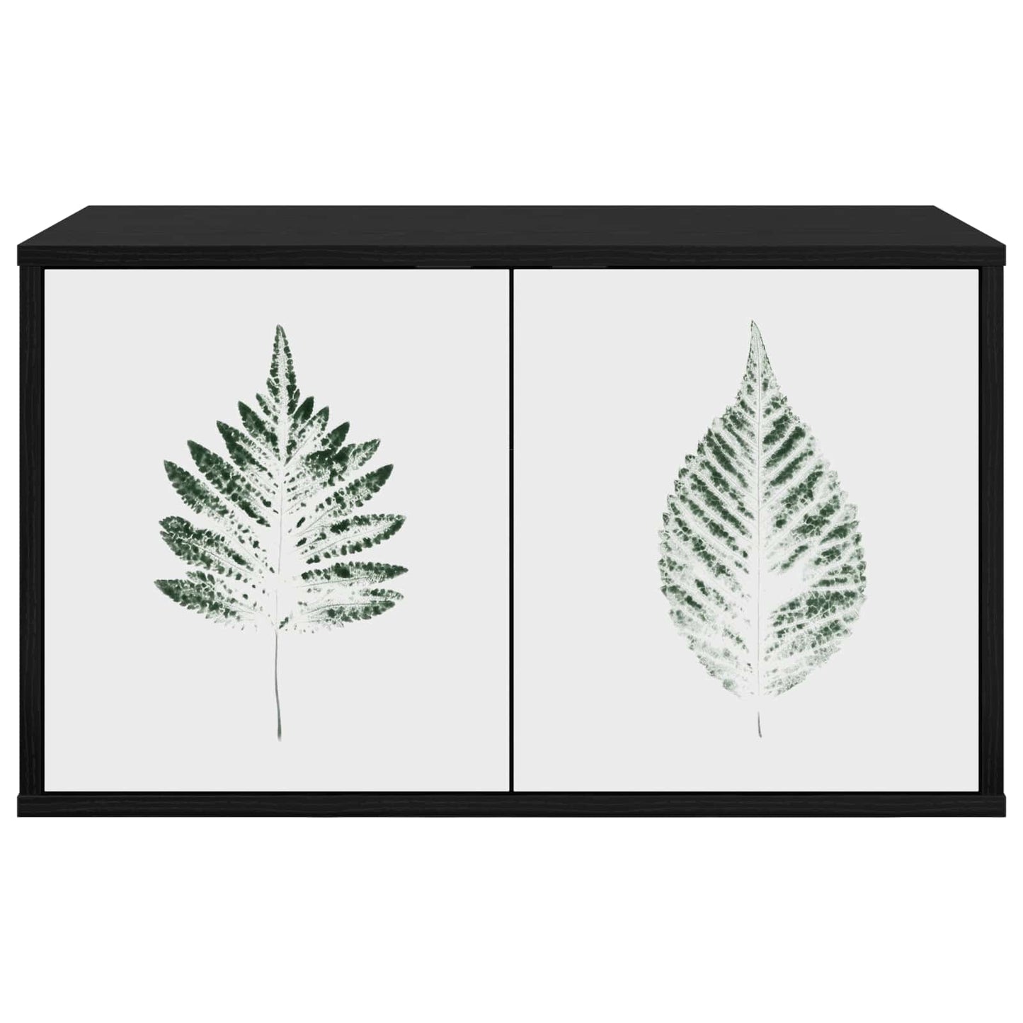 vidaXL Wall-mounted TV Cabinet HANAU 69 x 33 x 40 cm Black Oak