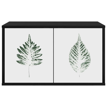 vidaXL Wall-mounted TV Cabinet HANAU 69 x 33 x 40 cm Black Oak